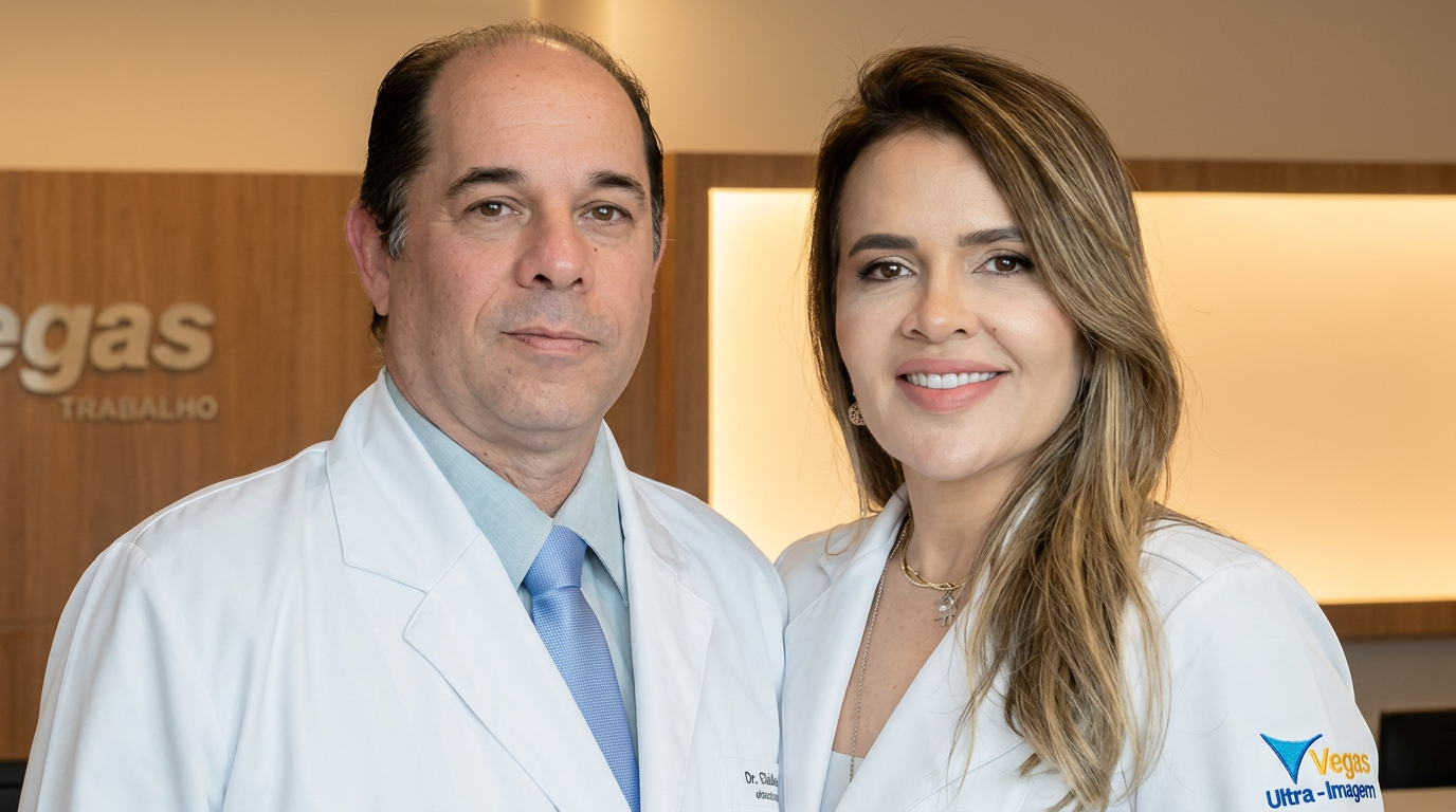 Dra. Maria Rachel e Dr. Túlio na Ultra-Imagem Viegas